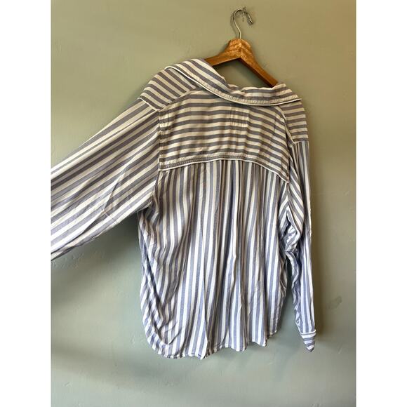 Rails Clara Pajama Set in Blue and White Bermuda Stripe - Picture 7 of 14